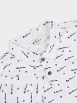 BEN TAR ALL OVER PRINT POLO - WHITE