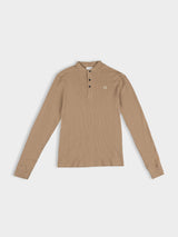 Henley Long Sleeve Waffle Knit - Cornstalk