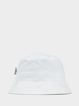 Ben Sherman reversible cotton bucket hat in White – back view showing clean crown construction and brim detail