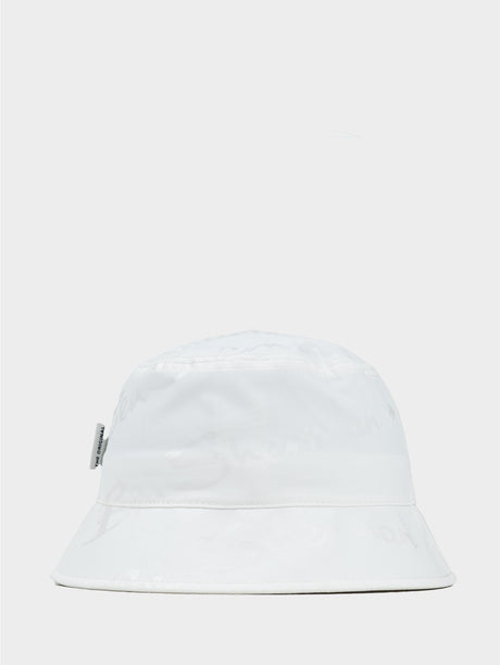 Ben Sherman reversible cotton bucket hat in White – back view showing clean crown construction and brim detail