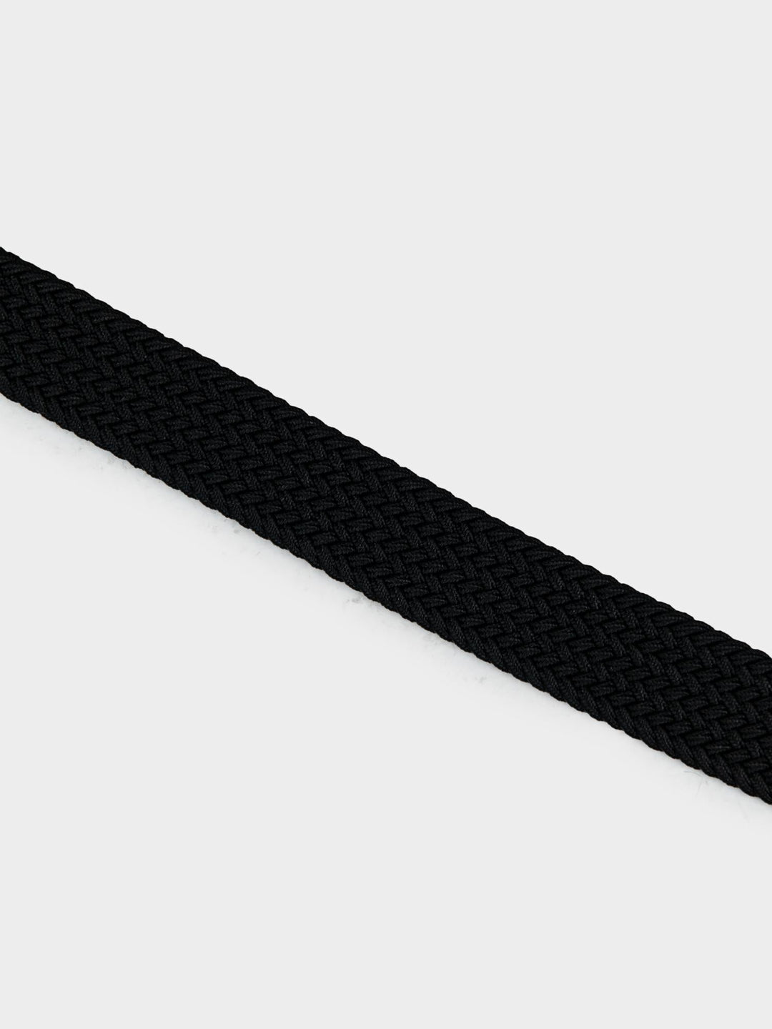 Ben Sherman Weave Belt Black - detailed close-up of black braided woven texture showing quality craftsmanship