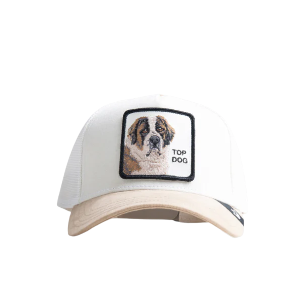 Front view of Goorin Bros Top Dog Suede Trucker Cap